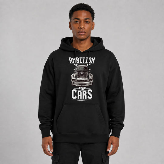 LOWKRATIEF Ambition to Cars Oversize-Hoodie mit Frontprint