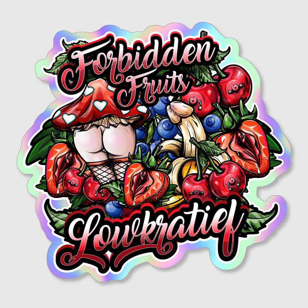 Holo Forbidden Fruits Aufkleber - LOWKRATIEF CLOTHING