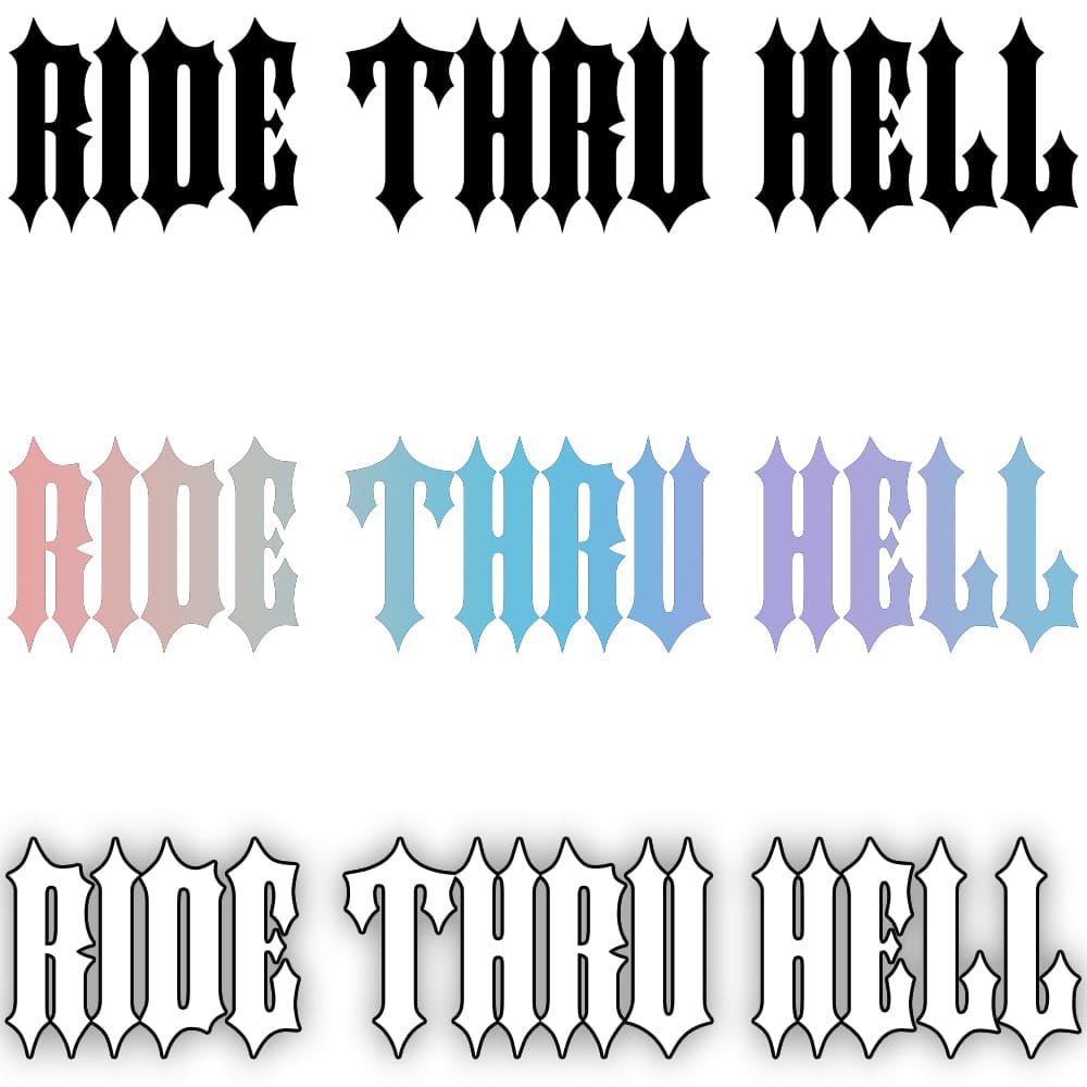 Ride Thru Hell Sticker groß - LOWKRATIEF CLOTHING