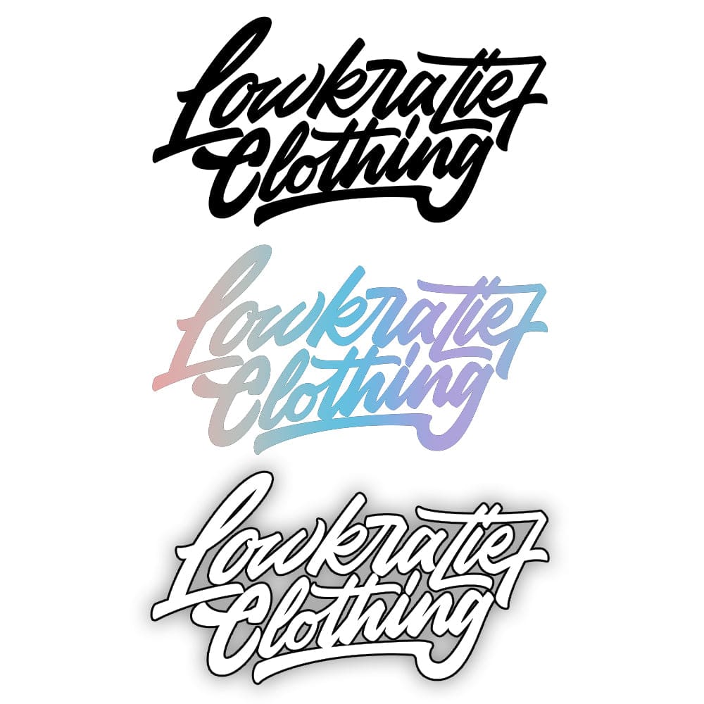 XXL Logo Oilslick Sticker - LOWKRATIEF CLOTHING