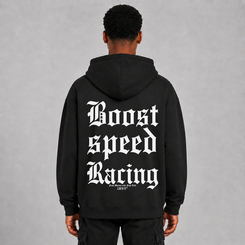 LOWKRATIEF Boost Speed Racing Oversize-Hoodie – Rückansicht