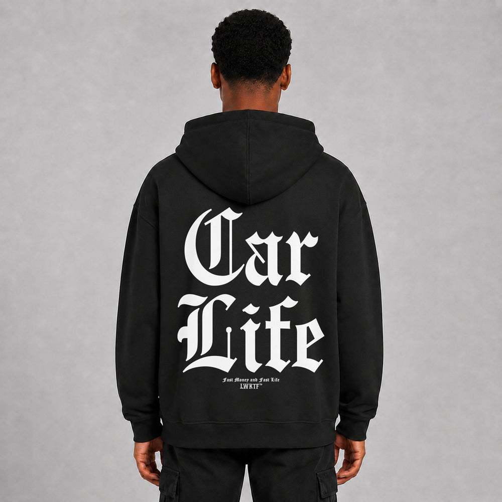 LOWKRATIEF Car Life Oversize-Hoodie – Rückansicht