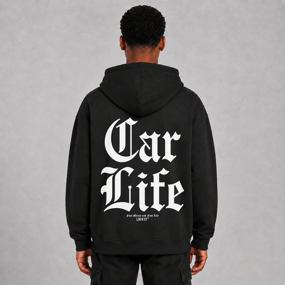 LOWKRATIEF Car Life Oversize-Hoodie – Rückansicht