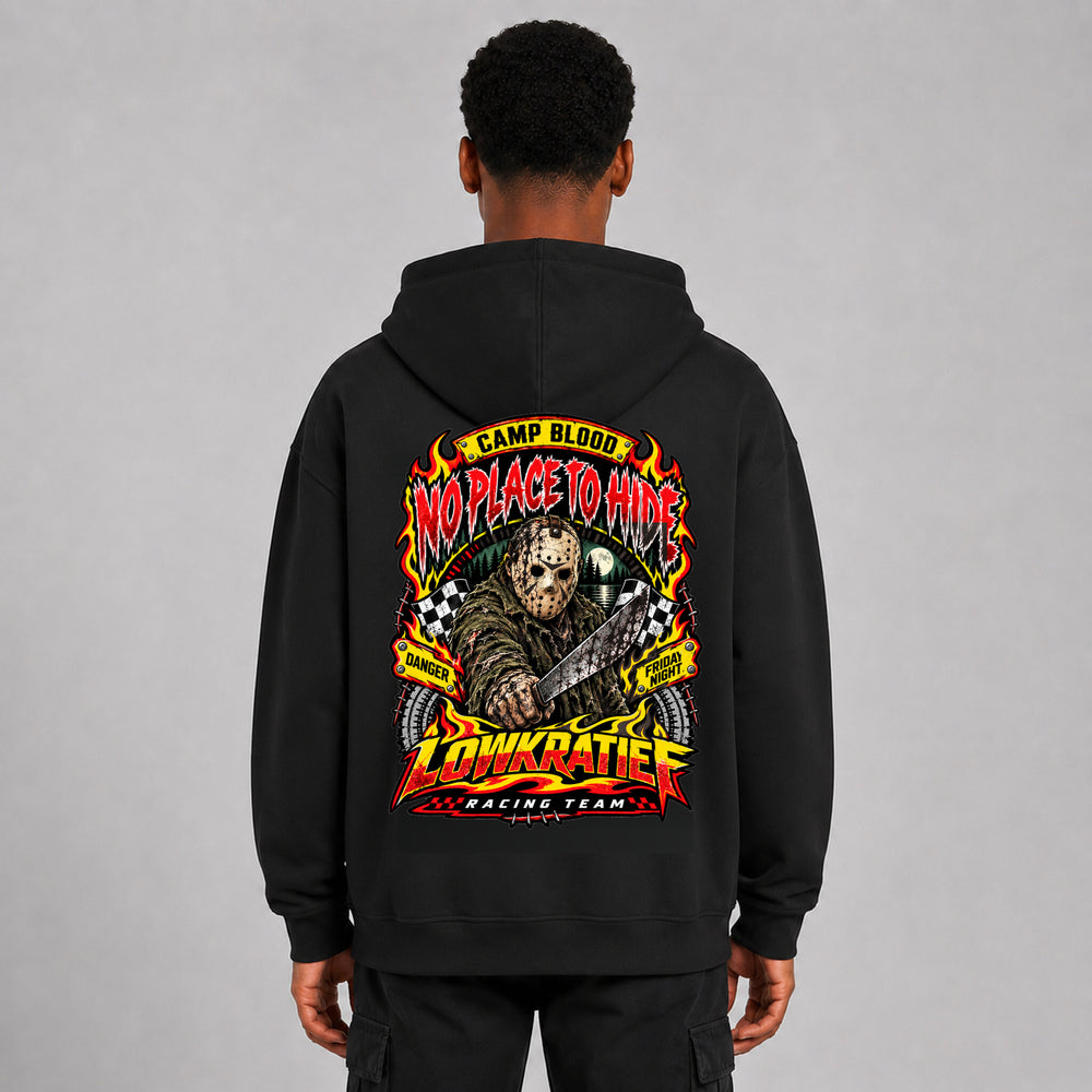 LOWKRATIEF No Place To Hide Oversize-Hoodie mit Backprint