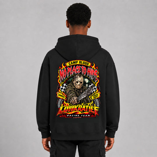 LOWKRATIEF No Place To Hide Oversize-Hoodie mit Backprint