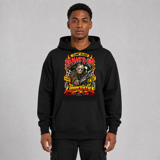 LOWKRATIEF No Place To Hide Oversize-Hoodie mit Frontprint
