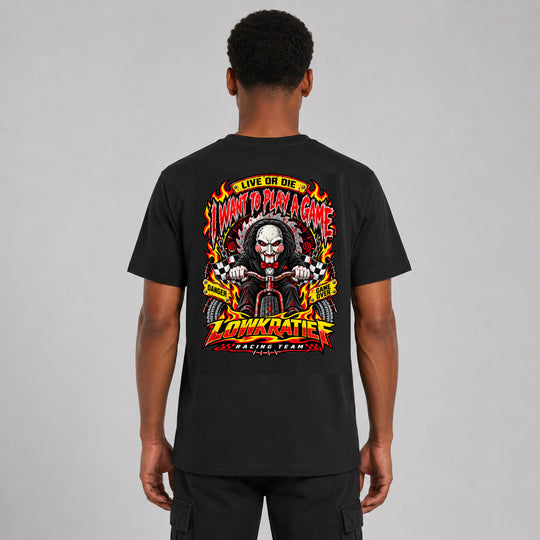 LOWKRATIEF Play A Game T-Shirt mit Backprint