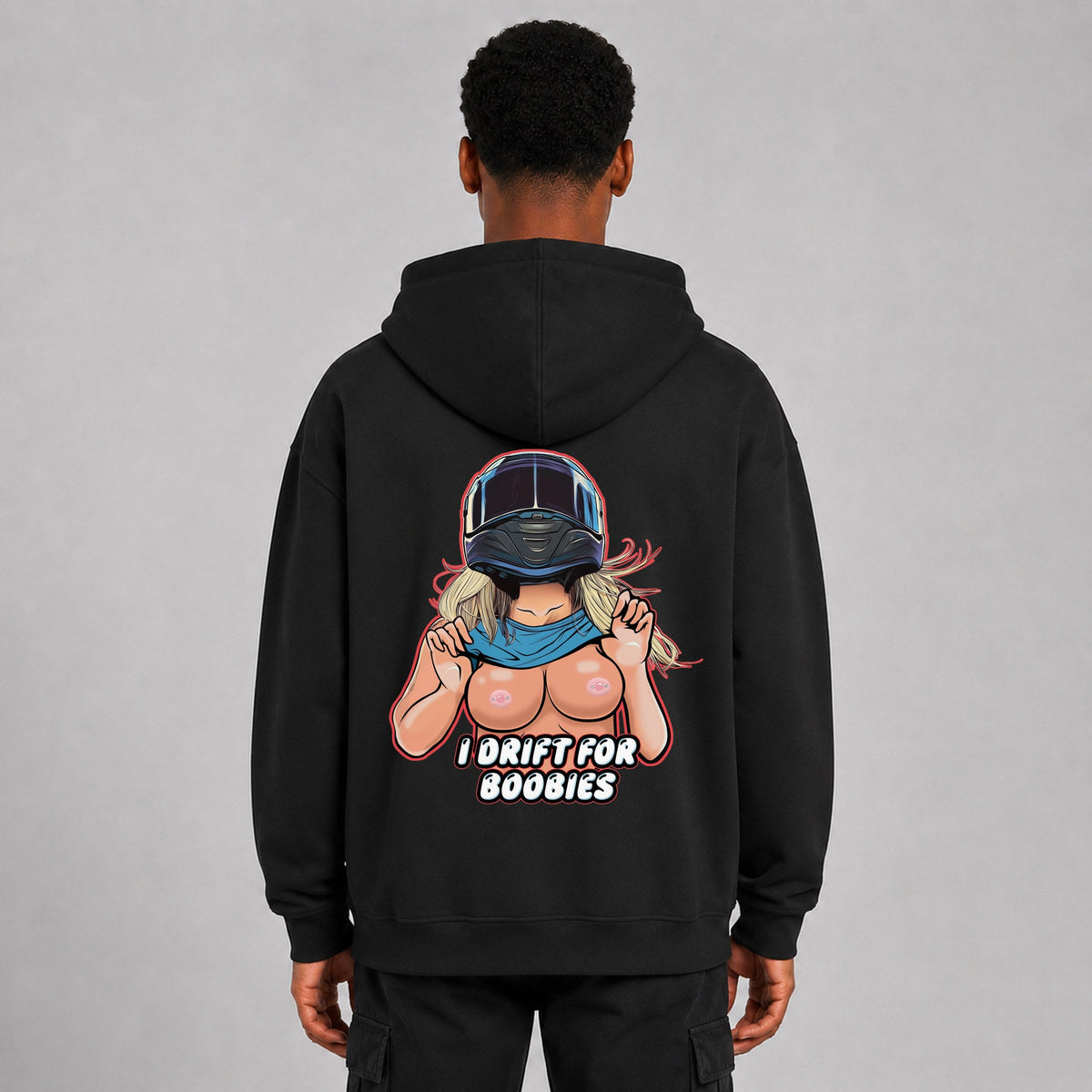 I Drift for Boobies Sparbundle – Hoodie Rückansicht
