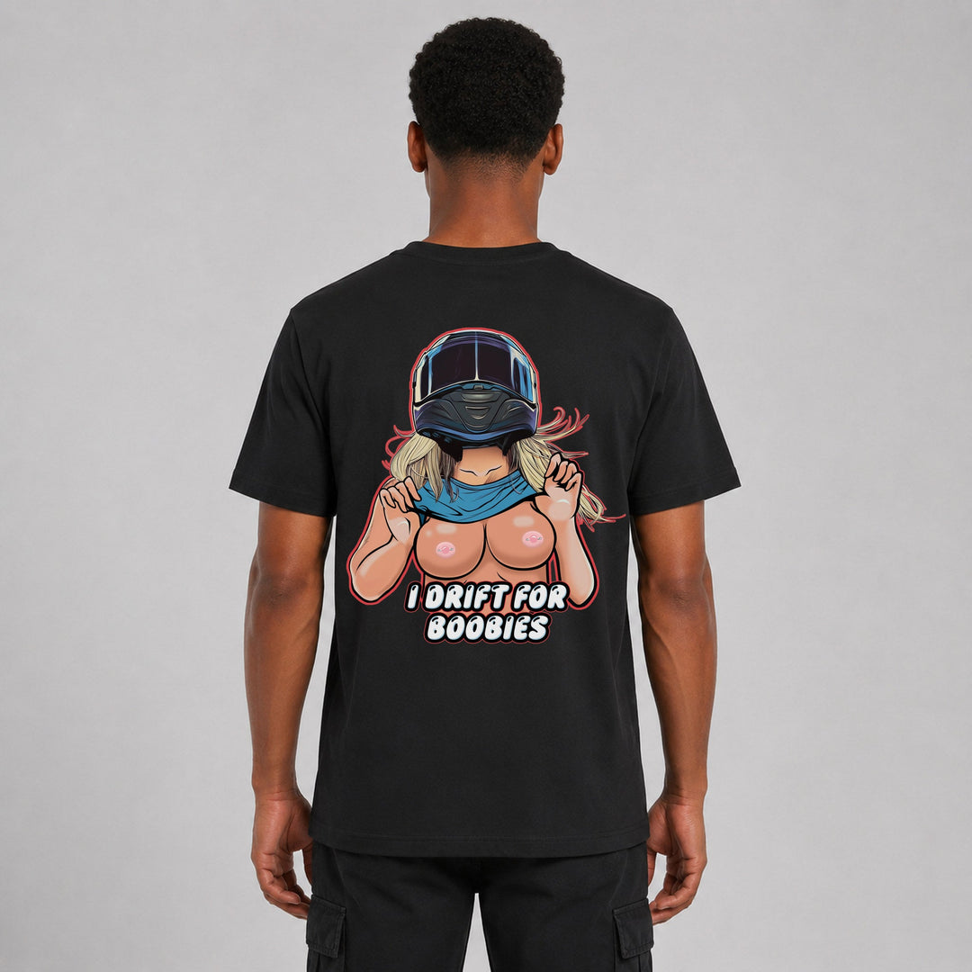 I Drift for Boobies Sparbundle – T-Shirt Rückansicht