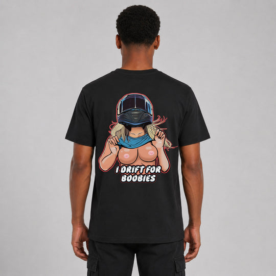 I Drift for Boobies Sparbundle – T-Shirt Rückansicht