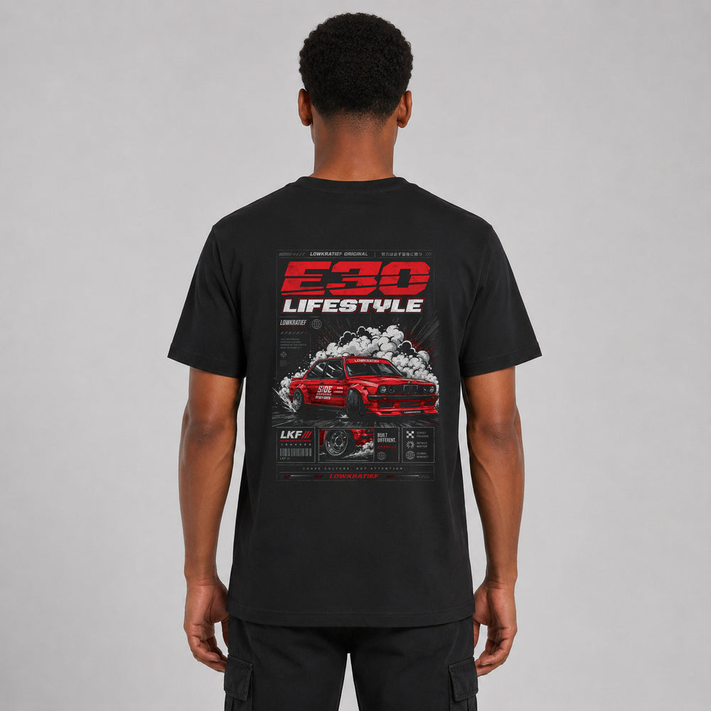 LOWKRATIEF E30 Lifestyle T-Shirt mit Backprint