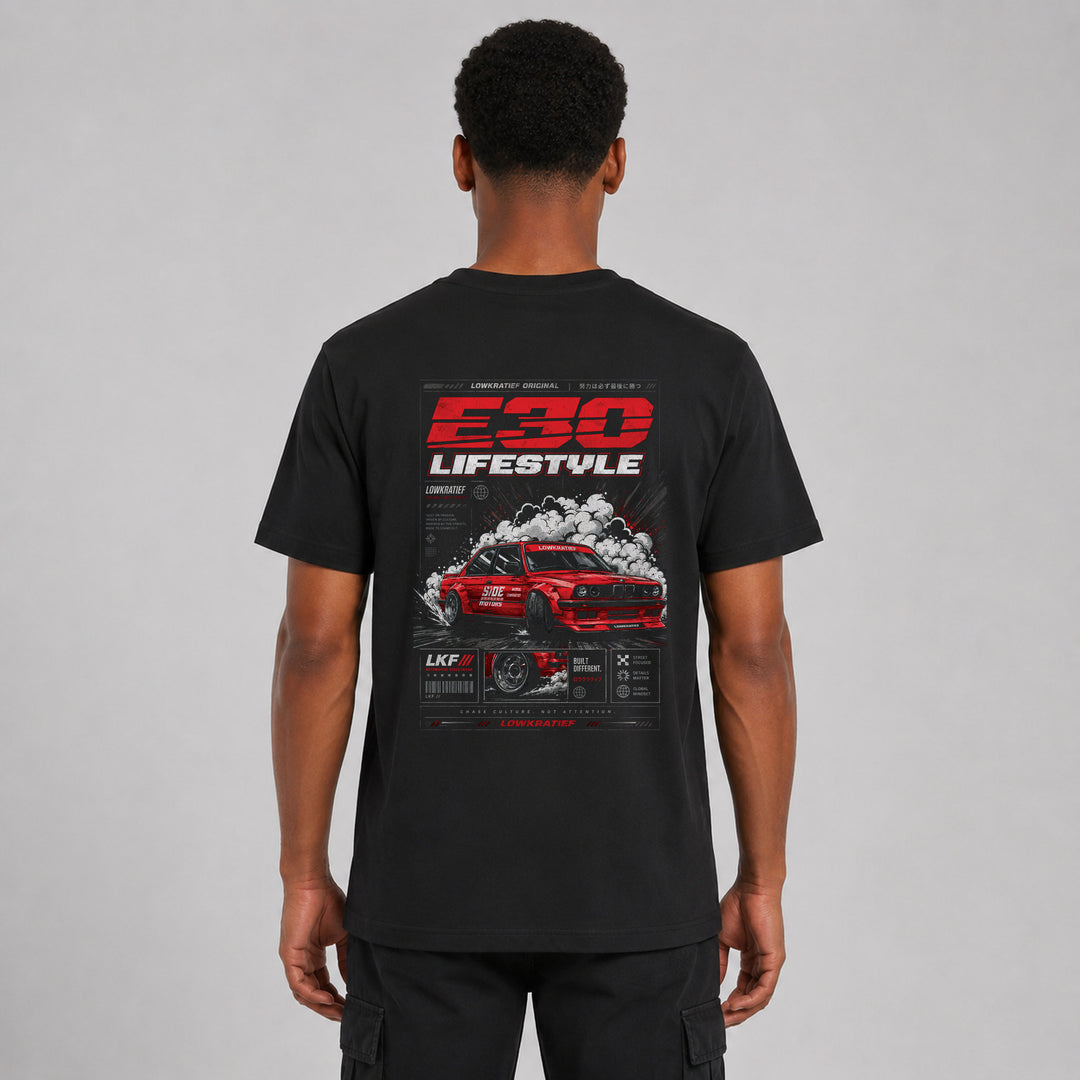 LOWKRATIEF E30 Lifestyle T-Shirt mit Backprint