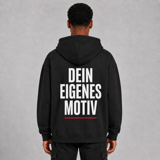 LOWKRATIEF Dein eigenes Design Oversize-Hoodie Rückenansicht