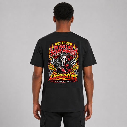 LOWKRATIEF Scary Movies T-Shirt mit Backprint