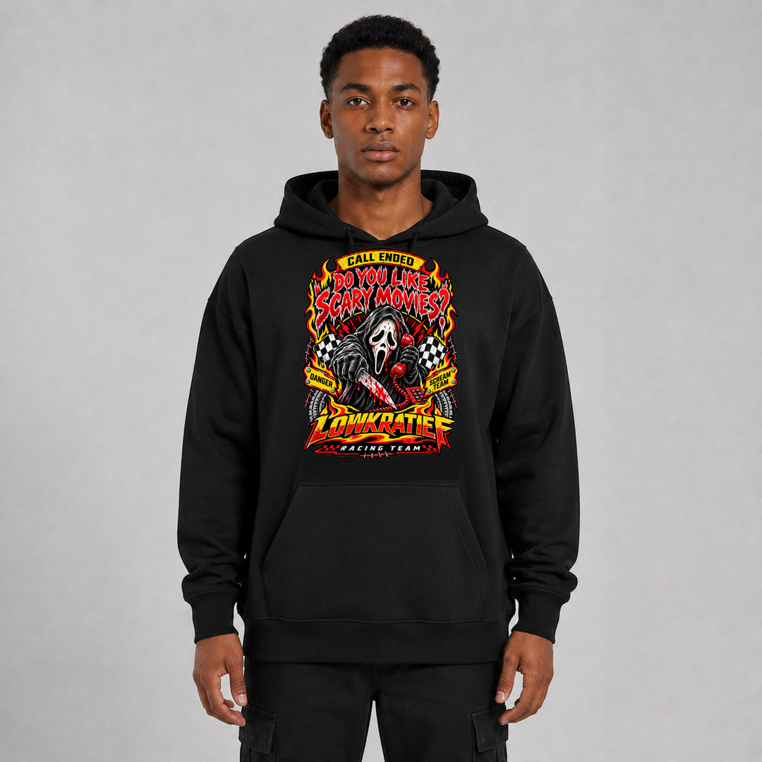LOWKRATIEF Scary Movies Oversize-Hoodie mit Frontprint