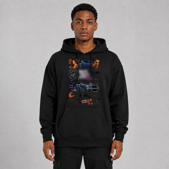 LOWKRATIEF Grand Theft Tuning VI M3 Oversize-Hoodie mit Frontprint