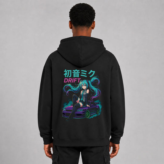 Hatsune Drift R34 Sparbundle – Hoodie Rückansicht