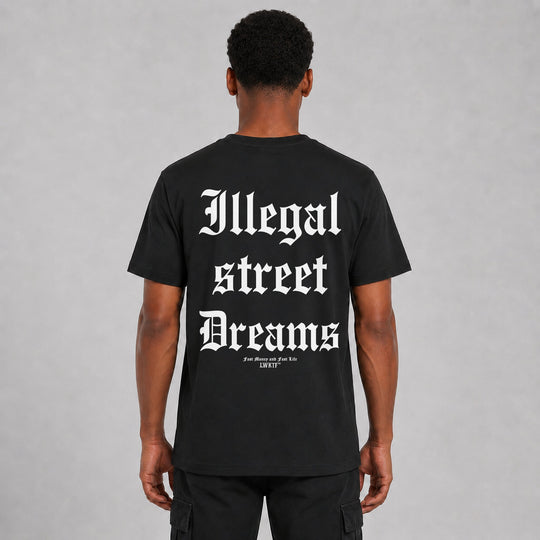 LOWKRATIEF Illegal street Dreams T-Shirt – Rückansicht
