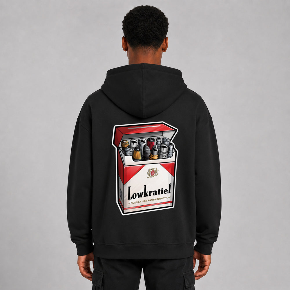 LOWKRATIEF Addiction Oversize-Hoodie – Rückansicht