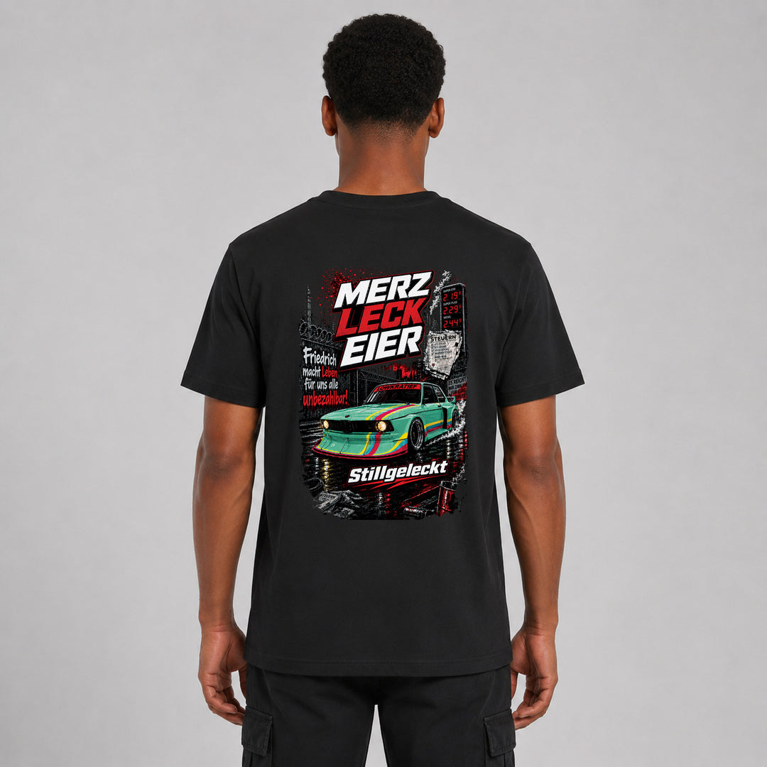 LOWKRATIEF Leck Eier T-Shirt mit Backprint