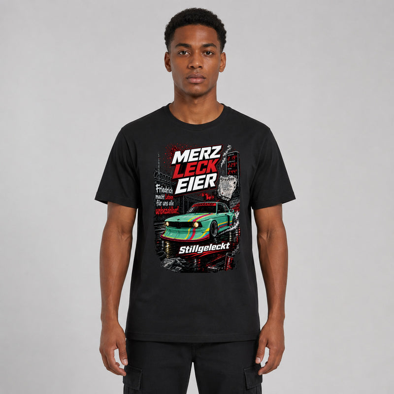 LOWKRATIEF Leck Eier T-Shirt mit Frontprint