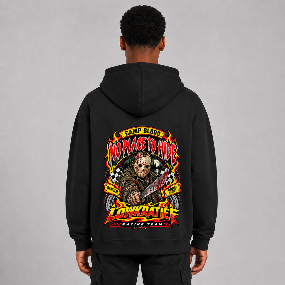 No Place to Hide Oversize-Hoodie Rückseite – Lowkratief