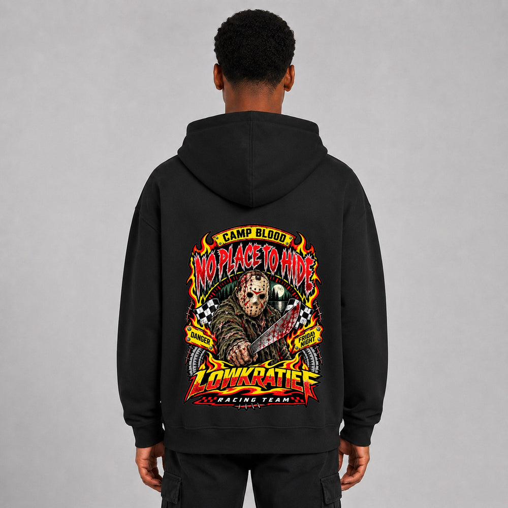 No Place to Hide Oversize-Hoodie Rückseite – Lowkratief