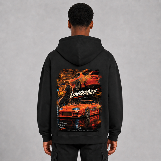 LOWKRATIEF Paul Walker Supra Tribute Oversize-Hoodie mit Backprint