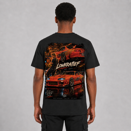 LOWKRATIEF Paul Walker Supra Tribute T-Shirt mit Backprint