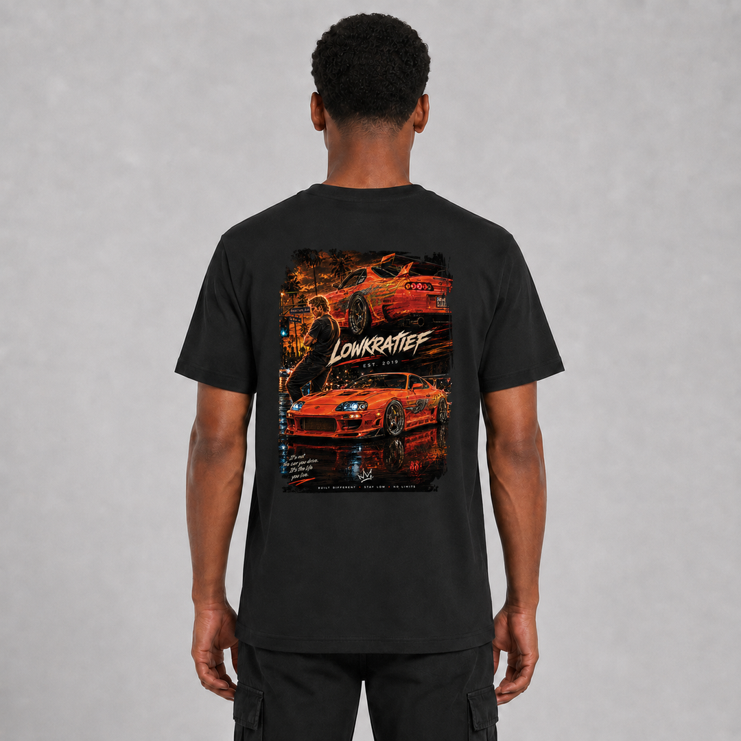 LOWKRATIEF Paul Walker Supra Tribute T-Shirt mit Backprint