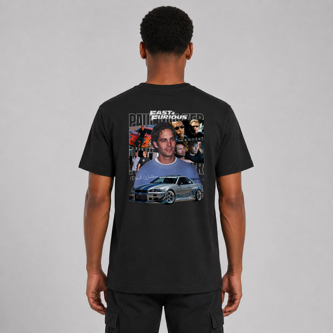 Paul Walker R34 Tribute Sparbundle – T-Shirt Rückansicht
