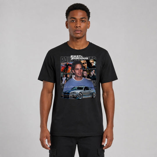 Paul Walker R34 Tribute Sparbundle – T-Shirt Vorderansicht