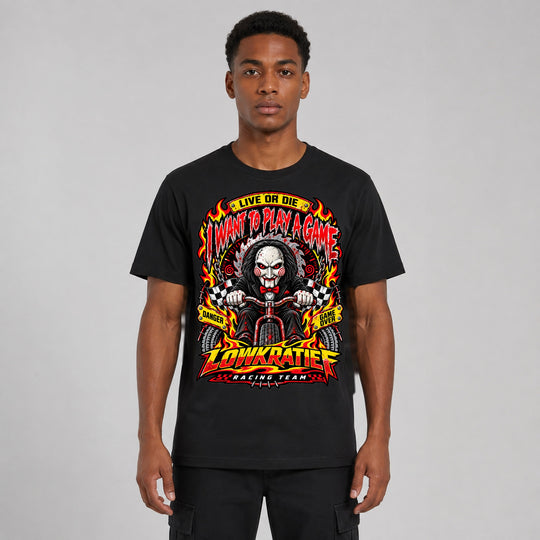 I Want to Play a Game T-Shirt Vorderseite – Lowkratief