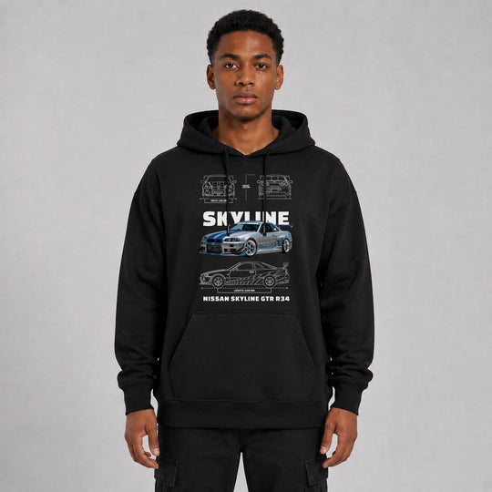 Skyline R34 Legend Sparbundle – Hoodie Vorderansicht