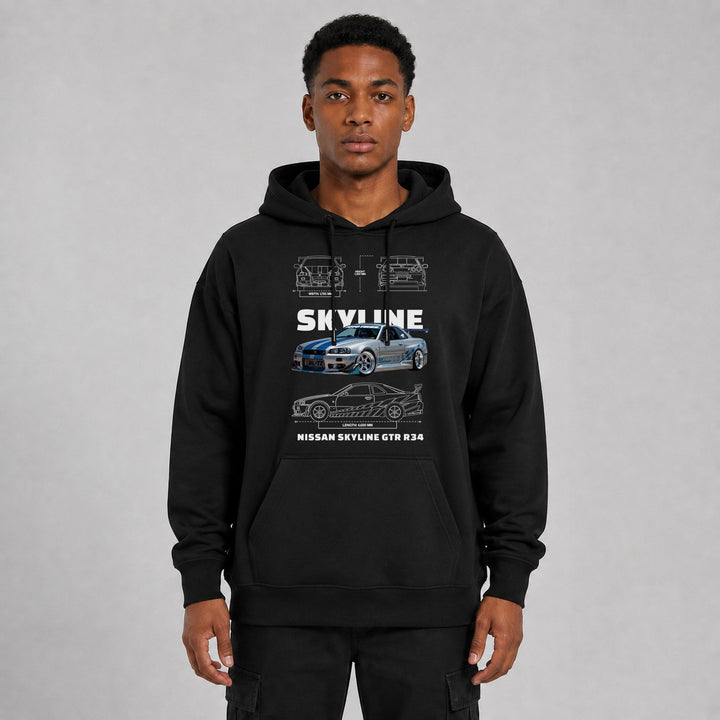 Skyline R34 Legend – Sparbundle T-Shirt + Hoodie