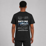 LOWKRATIEF Skyline R34 Legend T-Shirt mit Backprint