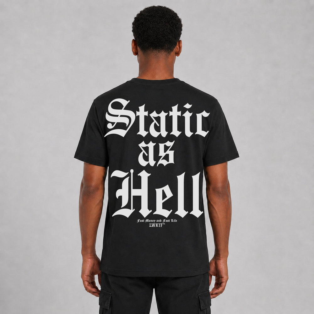 LOWKRATIEF Static as Hell T-Shirt – Rückansicht