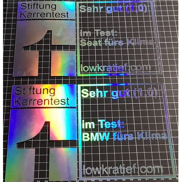 Stiftung Karrentest alle Marken Aufkleber - LOWKRATIEF
