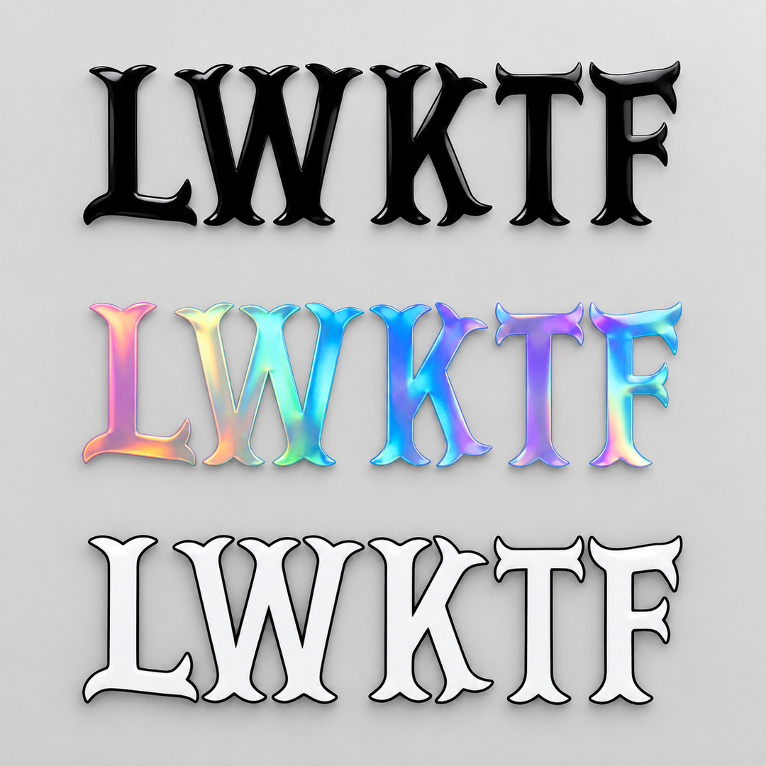 LWKTF Favela Aufkleber – Schwarz, Oilslick und Weiß
