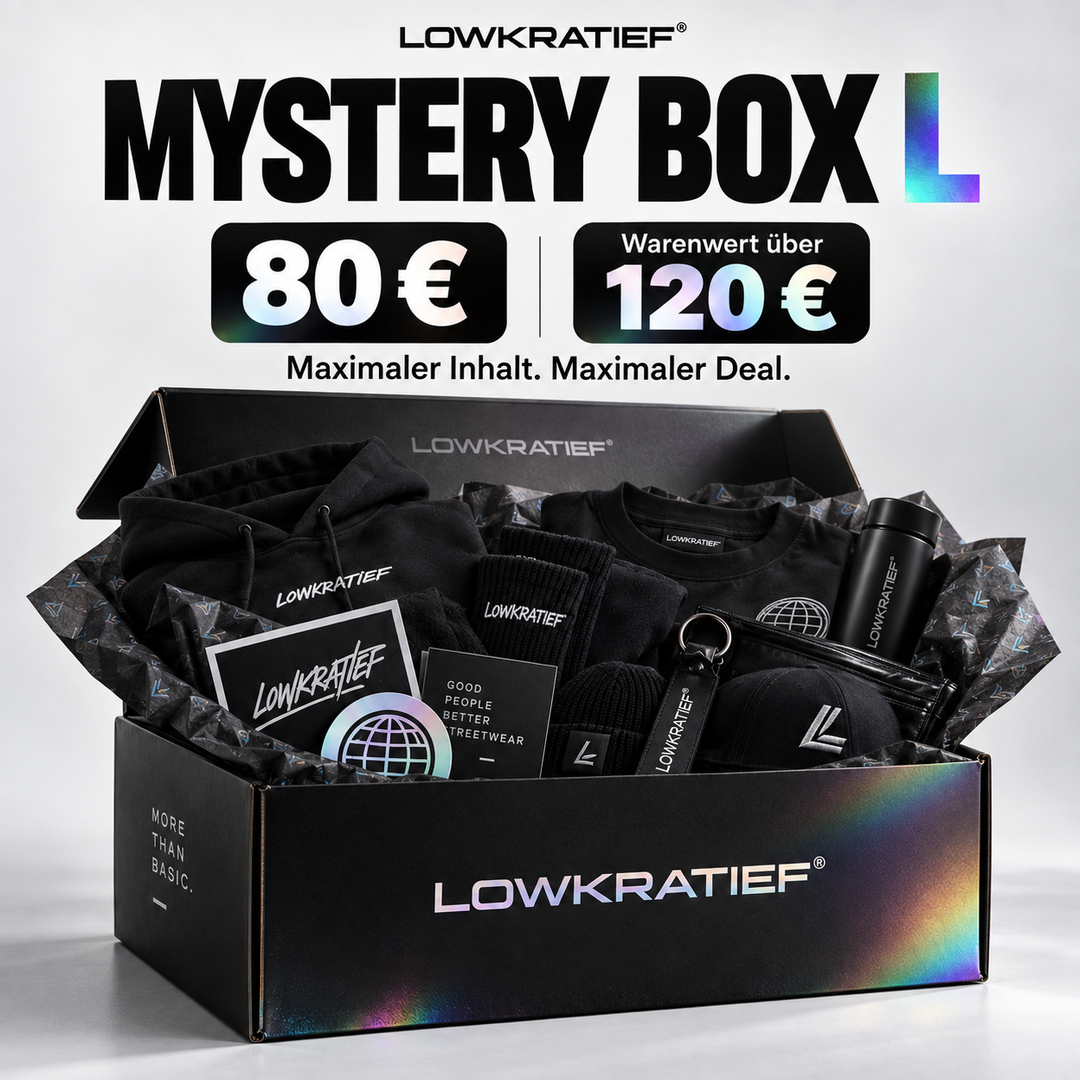Lowkratief Mystery Box Größe L – 80 € – Warenwert über 120 €